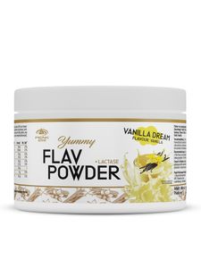 Yummy Flav Powder - 250g : Vanilla Dream I Geschmackspulver I wenig Kalorien I herausragender Geschmack I Inulin I Ballaststoff I mit Laktase I zum Einsatz und Süßen von Speisen I Shakes I Kaffee I zum Kochen I Backen I vegan I low sugar