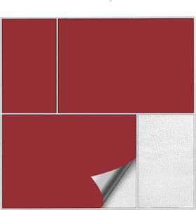 Fliesenaufkleber  Für Bad, Küche etc Dunkelrot 30 matt 15 x 20 cm 100 Stück