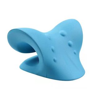 Nackenstrecker Orthopädisch Korrektur Kissen Neck Cloud Lindert Gelenkschmerzen und Korrigiert die Körperhaltung Nacken-Massagegerät Blau