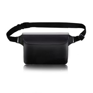 INF Nastaviteľná vodotesná bedrová taška / taška na mobil Čierna