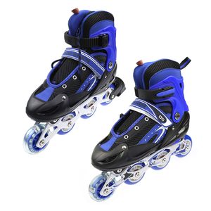 WYCTIN Kinder Rollschuhe verstellbar Größe M (35-38) Roller Skates Blau