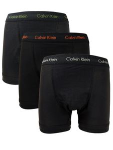Calvin Klein Herren Unterwäsche Boxershort Trunk 3er Pack Schwarz 0000U2662G, Größe:L