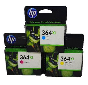 3er HP 364XL Satz Set Combopack Tintenpatronen - C/M/Y XL CB323EE CB324EE CB325EE für Deskjet 3070A 3520 - PhotoSmart - MHD End of life.