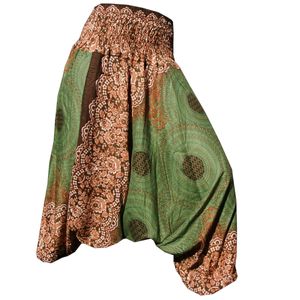 PANASIAM Aladin Pants Peacock, Farbe/Design:Mandala olivengrün, Größe:XL