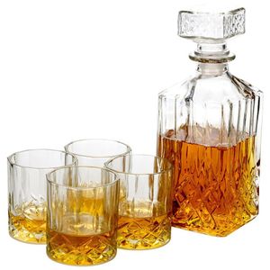 Excellent Housewear Whisky 5er Set aus Glas transparent 23cm x 9cm x 9cm