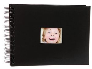 HNFD Spiralalbum BULDANA schwarz matt 23x17 cm 40 schwarze Seiten