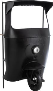 Manahee Design | Bar Fahrrad TukTuk Metall und Mangoholz schwarz/natur | 165x97x60 cm