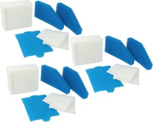 vhbw Filter-Set kompatibel mit Thomas Aqua+ Multi Clean X8 Parquet, Cat & Dog XT, Lorelea XT, Aqua+ Pet & Family, Mistral XS Staubsauger - 15x Filter