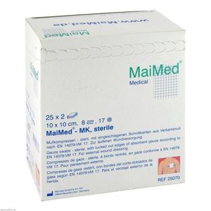 MaiMed Mullkompressen steril 8- lagig 50 Stück10 cm x 10 cm