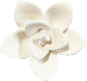 Clayre & Eef Türknauf Blume Ø 5.5 cm Beige Keramik
