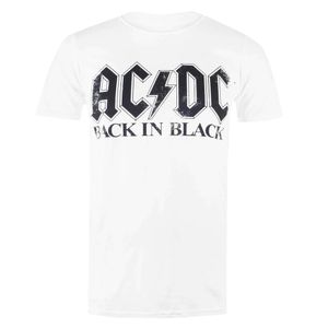 AC/DC - "Back In Black" T-Shirt für Herren TV1481 (XXL) (Weiß)