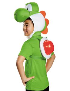 Yoshi Kostüm-Set für Kinder Nintendo Lizenzartikel grün-weiss-rot