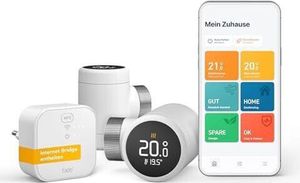 tado° Smartes Heizkörperthermostat X Starter Kit Bridge X Steuerung per App Smart Speaker Energie sparen DIY Installation EPA Passend