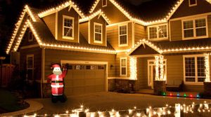 Weihnachtsmann Aufblasbar LED beleuchtet 180 cm innen außen Weihnachtsdeko 4781