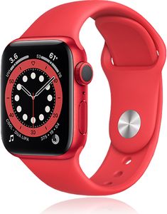 Apple Watch Series 6 (GPS), 40 mm Aluminium (PRODUCT) ROT und rotes Sportarmband