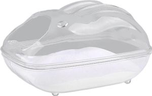 Hamster-Toilettenkäfig, transparente Hamster-Badezimmerbox, Anti-Spritz-Hamster-Sandbad, Mäuseraum, Meerschweinchenkäfig, Hamster-Zubehör