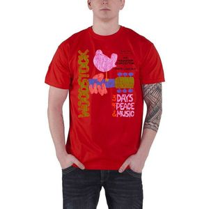 Woodstock - "Classic" T-Shirt für Herren/Damen Unisex RO7532 (XXL) (Rot)