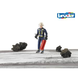 BRUDER Feuerwehrmann mit Helm, Handsch.  60100 - BRUDER 60100 - (Spielwaren / Spielzeug)