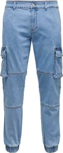 ONLY & SONS Jeans Tapered Fit mit Cargotaschen Freizeitjeans Größe: 28W / 30L
