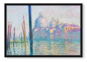 Claude Monet - Der große Kanal Venedig Poster im Bilderrahmen / Format: 100x70cm / Kunstdruck gerahmt