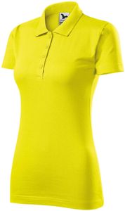 Slim Fit Poloshirt für Damen - Farbe: zitronengelb - Größe: XL