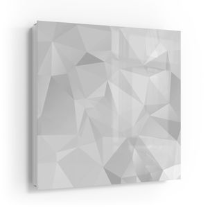 DEQORI Schlüsselkasten Glasfront weiß links 30x30 cm 'Geometrisches Muster' Box