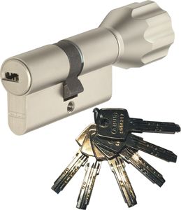 ABUS EC550 Knaufzylinder Länge Z45/K45mm (c=90mm) mit 6 Schlüssel, SKG** Bohrschutz