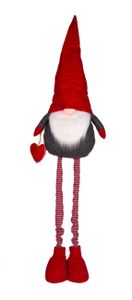 BigDean XXL Wichtel aus Filz mit Teleskop-Beinen 90-120 cm groß, 1,2 kg schwer - Deko-Figur für Weihnachten