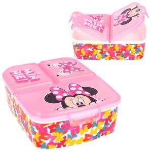 Dětský box na oběd Minnie Mouse se 3 přihrádkami Box na svačinu bez BPA