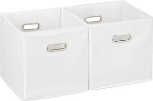 relaxdays Aufbewahrungsbox Stoff 2er Set