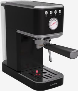 Klarstein SteelPresso Slim kávovar s portafiltrom - 20 barov, 1350 W, nehrdzavejúca oceľ, 1,2 l nádržka na vodu, parná tryska, kompaktný, jednoduchá obsluha, espresso kávovar, portafilter