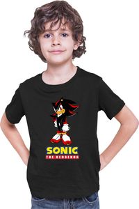BlackSonic Kinder T-shirt Sonic the Hedgehog Sega Mascot, 7-8 Jahr - 128 / Schwarz