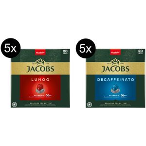 JACOBS Kapseln Lungo 6 Classico & Decaffeinato 6 je 100 Nespresso®* kompatibel