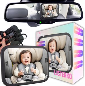 Hikey 360° detské zrkadlo do auta - zrkadlo do auta pre detské zadné sedadlo, 100% nerozbitné a otočné zrkadlo na zadné sedadlo, univerzálne detské zrkadlo do auta