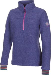 Ivanhoe Wollpullover für Damen Dina halber Reißverschluss Purple Haze-Lila