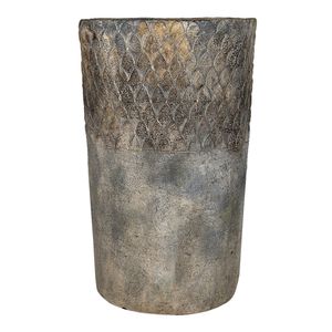 Clayre & Eef Blumentopf Ø 24x39 cm Grau Stein