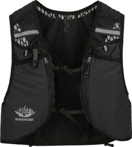 Kamizelka hydracyjna Vanaheimr z kieszeniami, regulowane paski, unisex, kamizelka do biegania, kamizelka turystyczna, kamizelka rowerowa, czarna