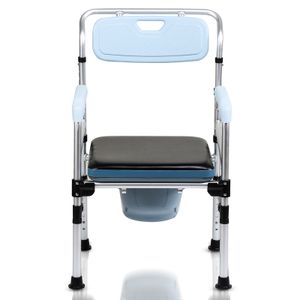 SWANEW Toilettenstuhl Höhenverstellbar Nachtstuhl Toilettenhilfe Antirutschenden WC-Stuhl mit Armlehne bis 160 kg