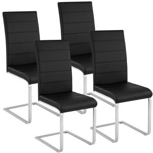 sada 4 čalouněných otočných židlí Bettina s koženkovým potahem 41 x 52 x 99 cm