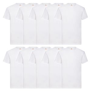 10er Pack Fruit of the Loom Valueweight T Shirt weiß S M L XL 2XL 3XL L