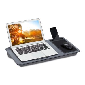 relaxdays Graues Laptopkissen mit Mauspad relaxdays Graues Laptopkissen mit Mauspad