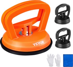 VEVOR Auto Dent Saugnapf 6-teiliges Dellen-Reparaturset, 2 Große Saugnäpfe + 1 Kleiner Saugnapf Auto Body Dent Abzieher Set, 150 + 20 kg Saugnapfheber Auto DellenTransport Von Glas, Fliesen usw.