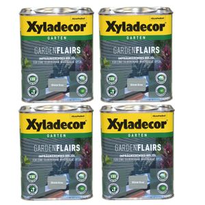 Xyladecor Garden Flairs 3L (4x0,75L) oliven grau Holzöl Imprägnierung Metalleffektöl