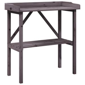 vidaXL Sázecí stolek s policí šedý 78x38x82,5 cm masivní jedlové dřevo