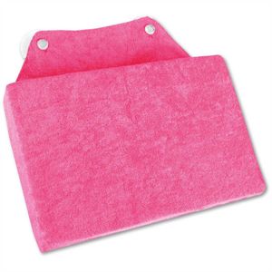 Badewannenkissen Nackenkissen Kissen mit Saugnäpfen Ø16x25 cm Rolle, Farbe: Pink