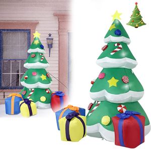 ACXIN Aufblasbarer Weihnachtsbaum mit Geschenken, mit Lichtern, Höhe 180 cm, Kann Drinnen oder Draußen für Festliche Dekorationen