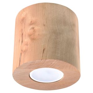 Deckenlampe Deckenleuchte ORBIS Natural Holz, 1x GU10, ca. 10x10x10 cm