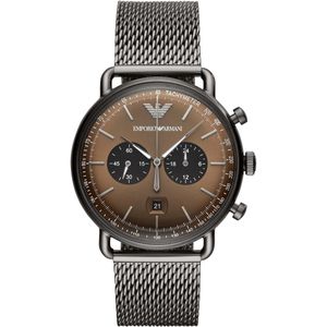 Emporio Armani Emporio Armani Herrenuhr aus Edelstahl, Grau-PVD - FO.AR11141