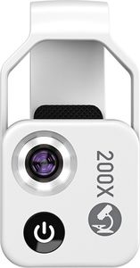 APEXEL MS002 200X Professionelles Telefon-Mikroskopobjektiv mit Universal-Telefonclip fuer die Beobachtung von Pflanzen, Insekten, Haaren, Haut, Schmuck, Jade, Bewertung, Elektronikindustrie, Tests