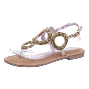 Lazamani Zehenstegsandalen Damen 31373831373539 Gold 39 EU
